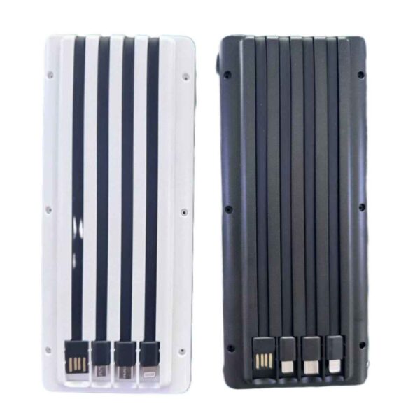 کیس و ماژول پاوربانک 18650 فنری 50 هزار 18 وات (کابل سرخود) نمایشگر دار