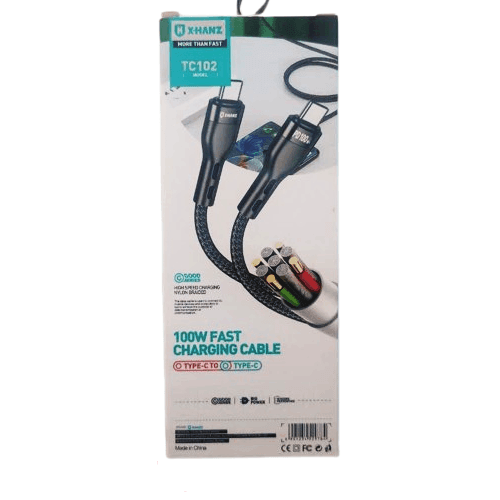 کابل شارژ 2 سر تایپ سی X-HANZ مدل TC102