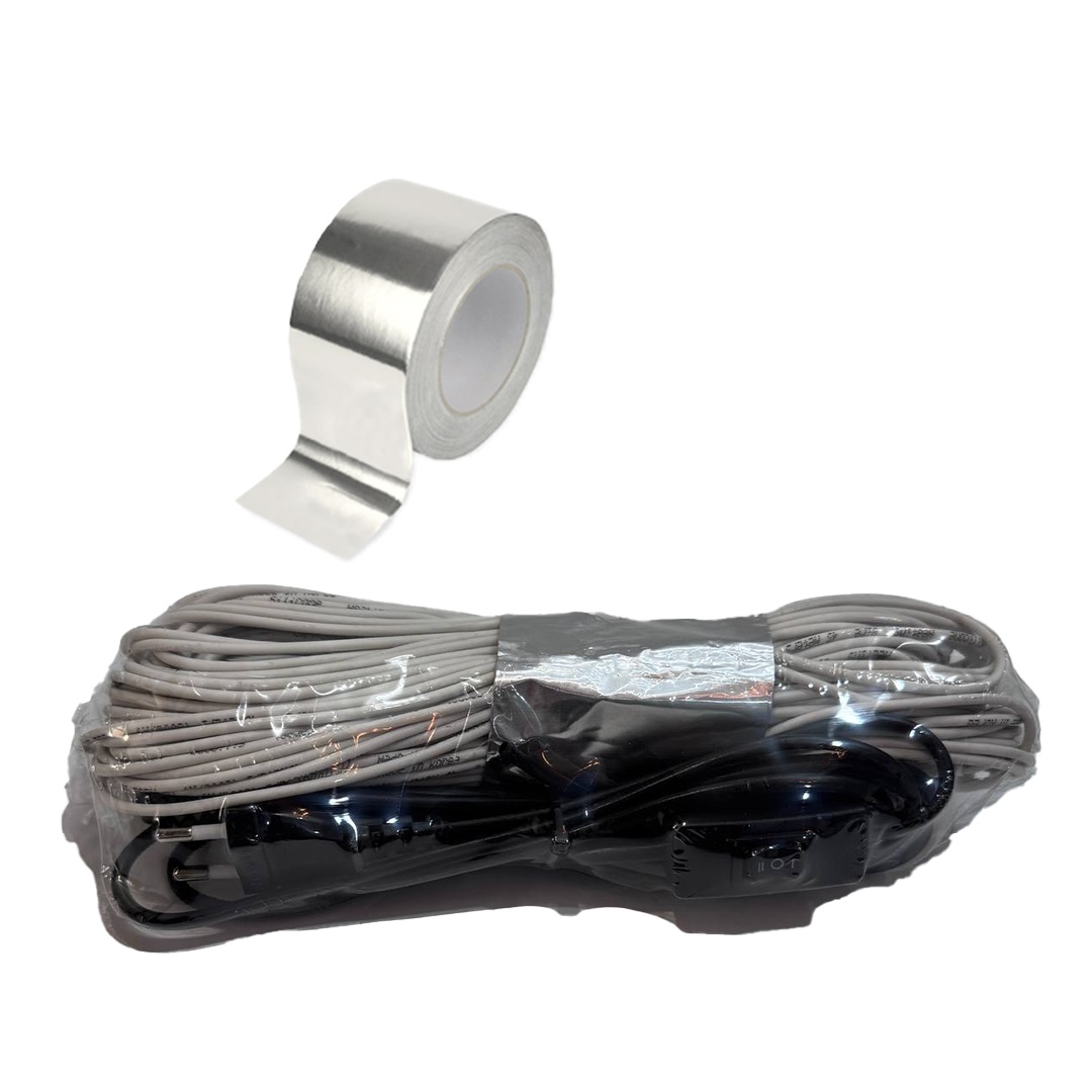 پکیج کامل 47 متری کره ای  همراه با چسب آلومینیوم برای لوله آب مناسب 15 متر لوله با گارانتی دو ساله ( برای یخ زدایی)