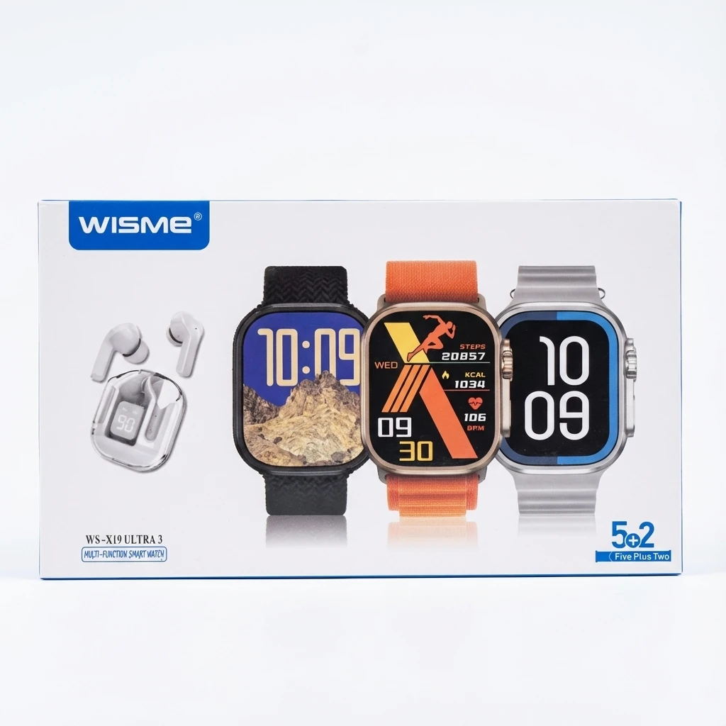ساعت هوشمند WISME WS‑X19 Ultra 3 – Five Plus Two (5+2)